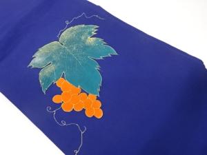 塩瀬金彩葡萄模様名古屋帯